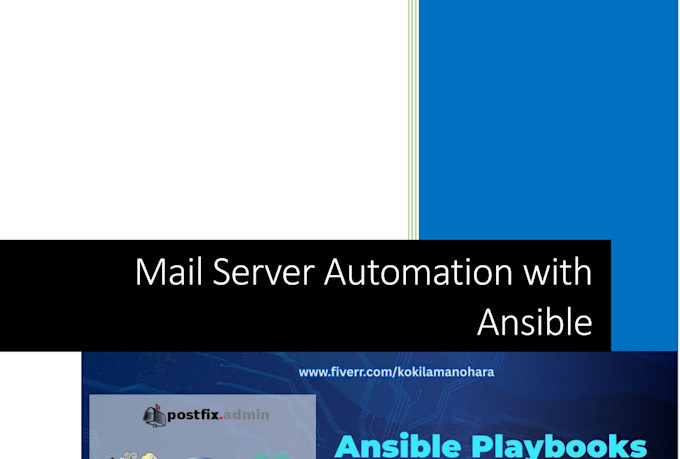 provide ansible playbooks for automated email server setup